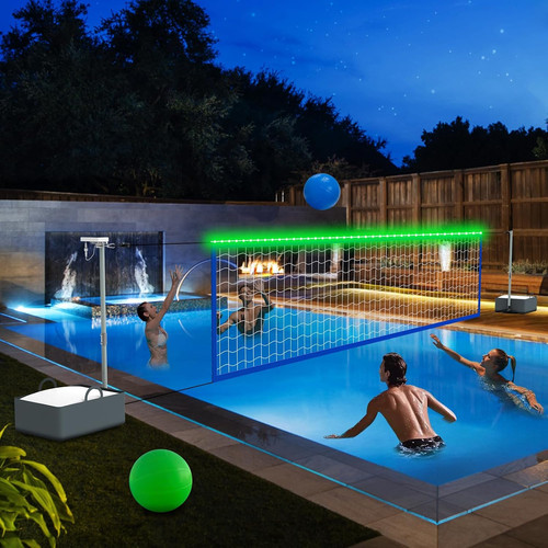 Pool volleyball net set with - net,